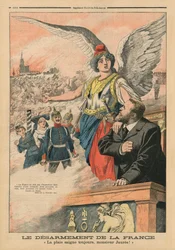 "Muista", Jean Jaures ja Marianne, kuvitus "Le Petit Journalista", 22. kesäkuuta 1913